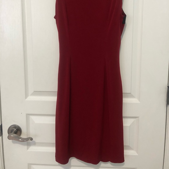 Red with Leather Accent Guess Dress - Picture 2 of 4